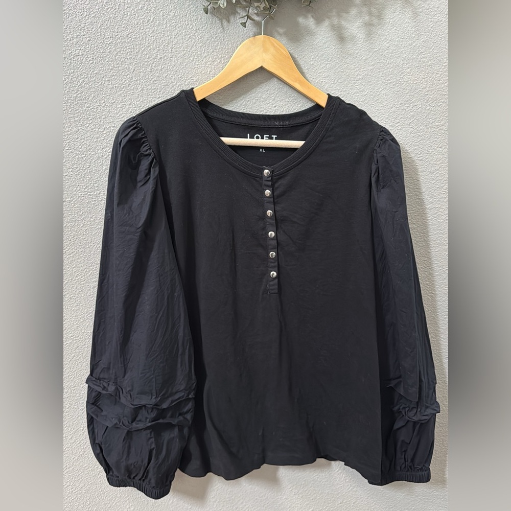 LOFT Black Blouse new without tags